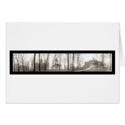 Springfield OH College Photo 1910 Greeting Card by lc_panoramicphotos