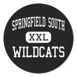 Springfield South - Wildcats - High - Springfield Round Stickers