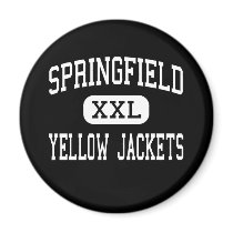 Springfield - Yellow Jackets - High - Springfield magnets by customteamsportswear Springfield - Yellow Jackets - High - Springfield magnets