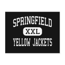 Springfield - Yellow Jackets - High - Springfield postcards by customteamsportswear Springfield - Yellow Jackets - High - Springfield postcards