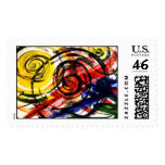 Springs Abstract Painting Stamp