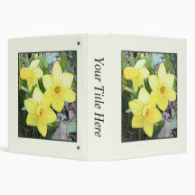 Spring's First Daffodils Vinyl Binders