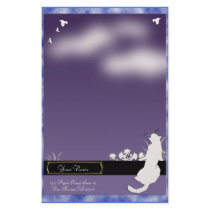 springtime 4 kitty stationery design