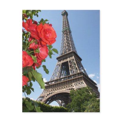 Springtime At Eiffel Tower Post Cards