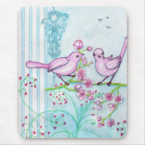 Springtime birds Pretty Ladies Vertical Mousepad mousepads
