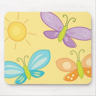 SpringTime Butterflies mousepad