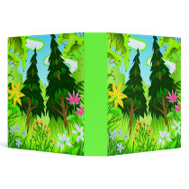 Springtime Forest Scene Notebook binders by doonidesigns Springtime Forest Scene Notebook binders