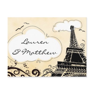 Springtime in Paris Eiffel Tower Postcard