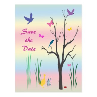 Springtime Save the Date Postcard