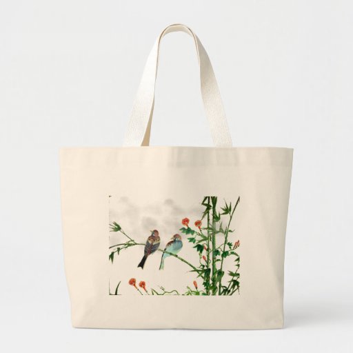 Springtime Sparrows Canvas Bags