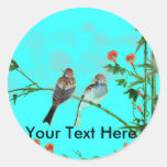 Springtime Sparrows Sticker