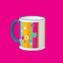 Springtime Stripes and Flowers Mugs