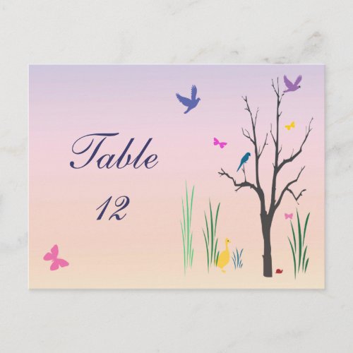 Springtime Table Number zazzle_postcard