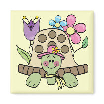 Springtime Turtle Tshirts and Gifts magnets