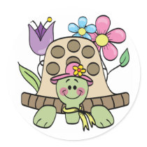 Springtime Turtle Tshirts and Gifts Stickers