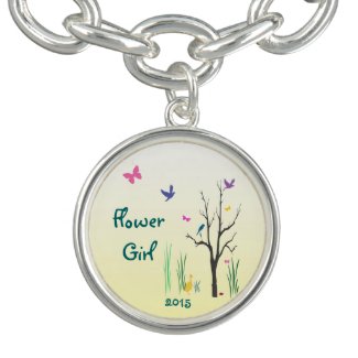 Springtime Wedding Flower Girl Bracelet