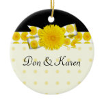 Springtime Yellow Dandelion Wedding Ornament