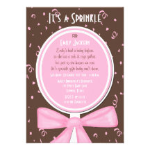 Sprinkle Baby Invitation -- Girl Shower