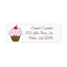 Sprinkle Cupcake Custom Return Address Label