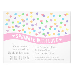 Sprinkle with Love Baby Sprinkle Invitations