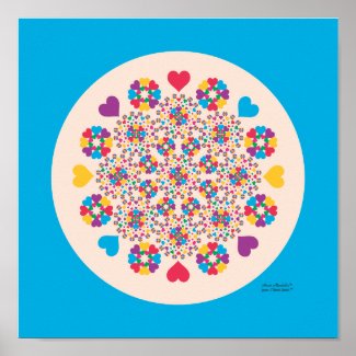 Sprinkles! A Heart Mandala from Planet Heart (TM) print
