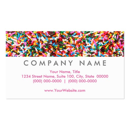 Sprinkles Business Cards Zazzle