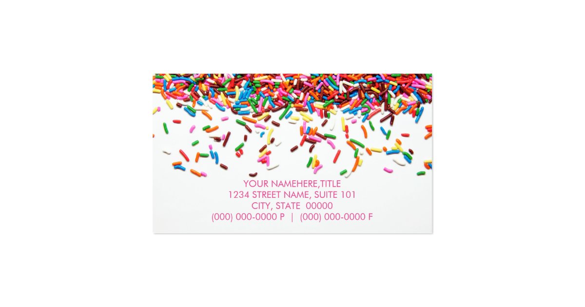 Sprinkles Business Cards Zazzle
