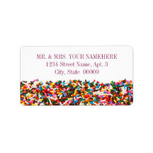 Sprinkles-Filled Address Labels