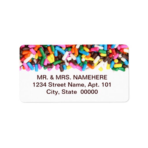 Sprinkles Labels Zazzle