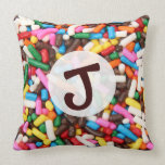 Sprinkles Monogrammed Pillow