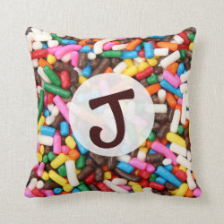 Sprinkles Monogrammed Pillow