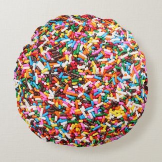 Sprinkles Round Pillow