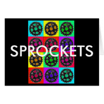 Sprockets POPART--Cyclist Biking Gifts cards