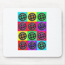 Sprockets POPART--Cyclist Biking Gifts mousepads by gailg1957 Sprockets POPART--Cyclist Biking Gifts mousepads