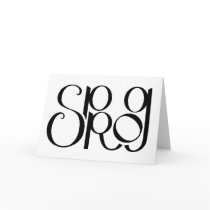 Sprog black Greeting Card