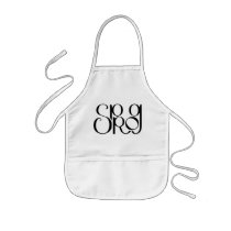 Sprog black Kids Apron