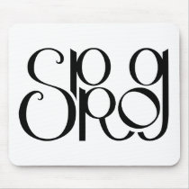 Sprog black Mousepad