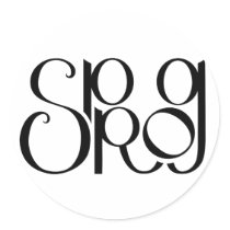 Sprog black Sticker