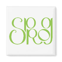 Sprog lime green Magnet