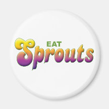 Sprouts Eat Refrigerator Magnets