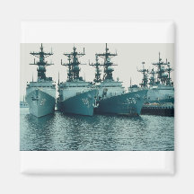Spruance class destroyers, NAV STA, San Diego, Cal Fridge Magnets