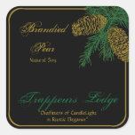 Spruce Pine Cone Candle Label Sticker