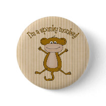 Spunky Monkey Pinback Buttons