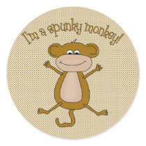 Spunky Monkey stickers by naturetees Spunky Monkey stickers
