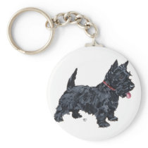 Spunky Scottie Dog Keychains