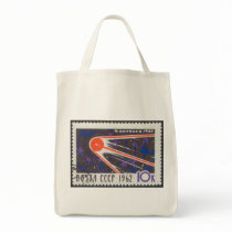 Sputnik 1 5th Anniversary 1962 Canvas Bags