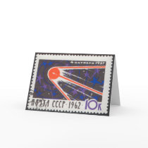 Sputnik 1 5th Anniversary 1962 cards by ussrspacestamps Sputnik 1 5th Anniversary 1962 cards