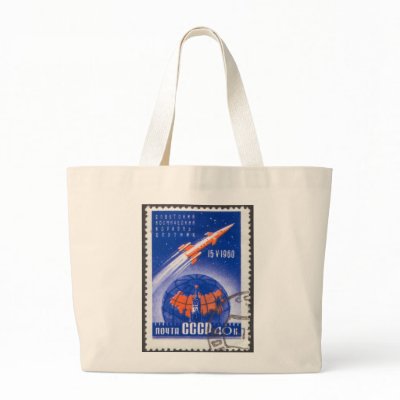 Sputnik 4 May 15 1960 Tote Bag by ussrspacestamps