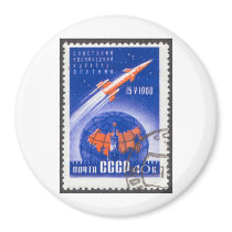 Sputnik 4 May 15 1960 magnets by ussrspacestamps Sputnik 4 May 15 1960 magnets