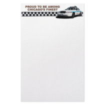 Squad Checkerband "Chicago's Finest" (Top) Custom Stationery
